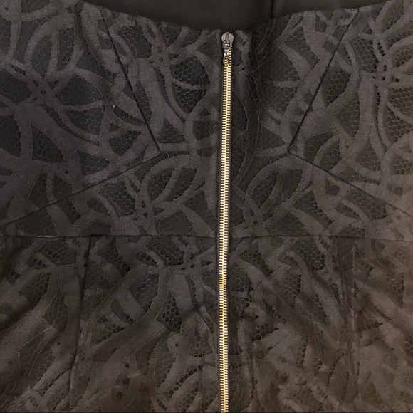 ROLAND MOURET Electra Black Lace Corset Bustier Staples Boning Pencil Dress SZ 8 - Picture 8 of 16